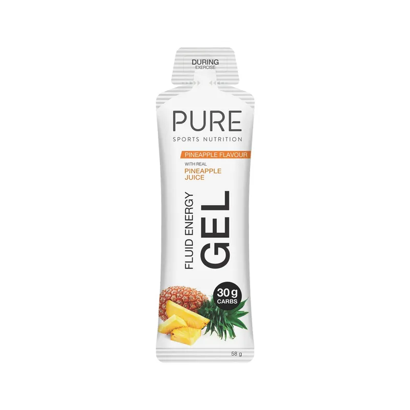 Pure Fluid Energy Gel Pineapple Box of 8 x 58g-3